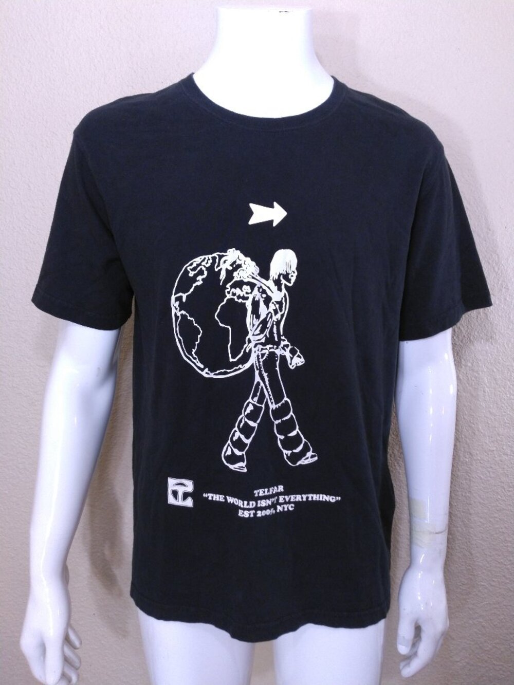 TELFAR T Shirt LARGE The World Isn't Everything ART TEE Luxury Designer Size L